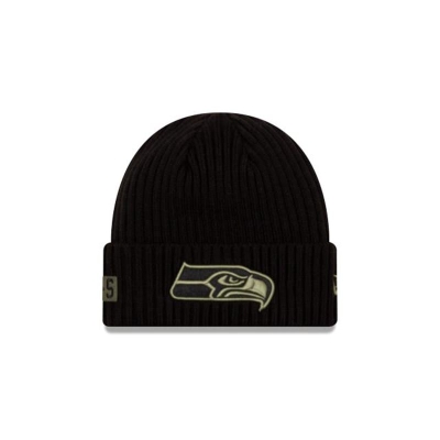 Seattle Seahawks Gorra | New Era NFL Salute To Service Cuff Knit Beanie Mexico - Negros